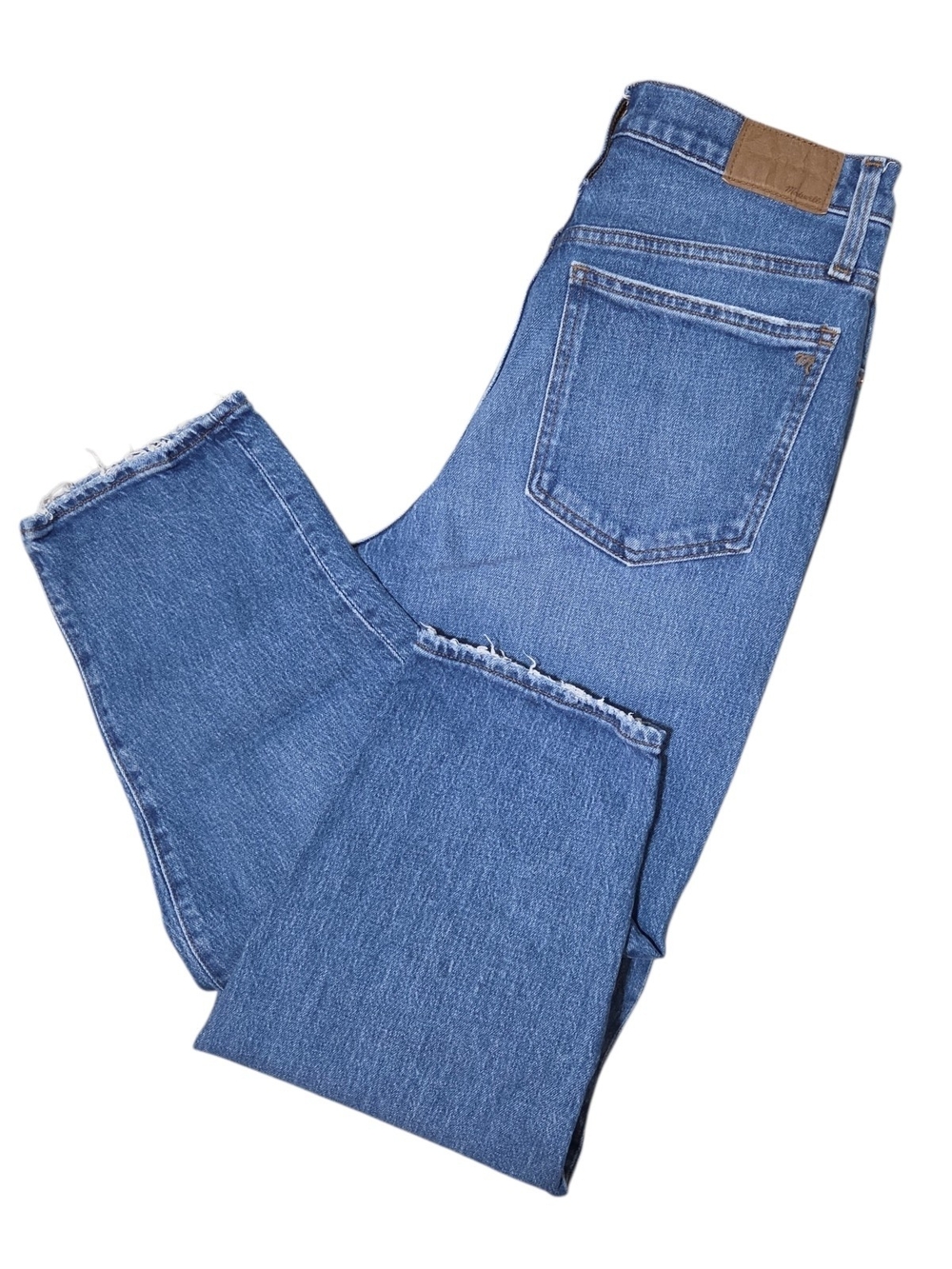 Madewell Balloon Jeans with Frayed Hem Size 28